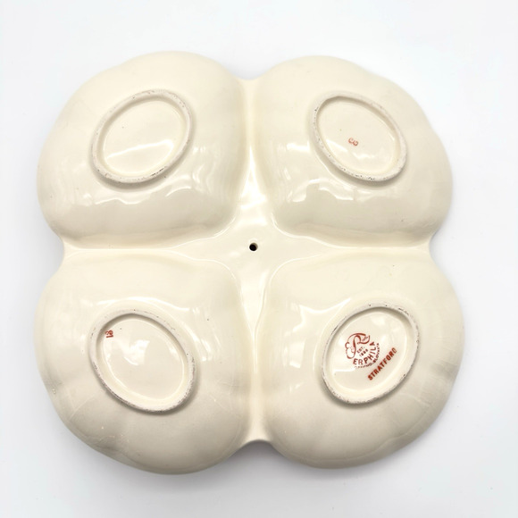 Vintage Chintz Windsor E & R Erphila 4 Section Serving Dish Czechoslovakia - Picture 5 of 12